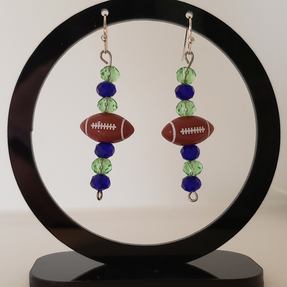Football Earrings  - Seattle Seahawks